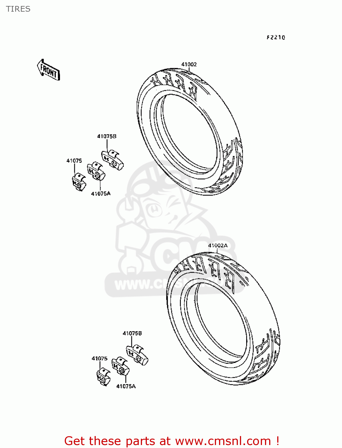 TIRES EX250F3 GPX250R 1989 EUROPE UK