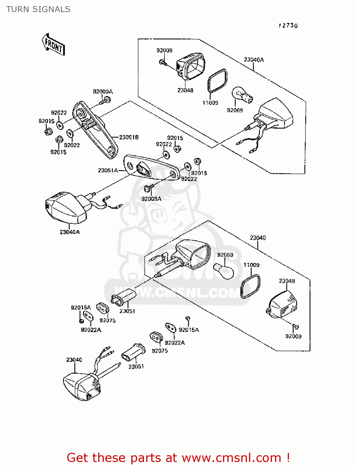 TURN SIGNALS EX250F3 GPX250R 1989 EUROPE UK