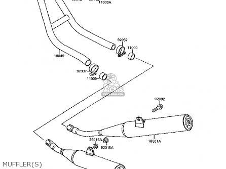 MUFFLER(S) - EX250F3 GPX250R 1989 EUROPE UK