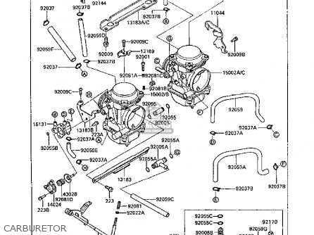 CARBURETOR - EX250F3 GPX250R 1989 EUROPE UK