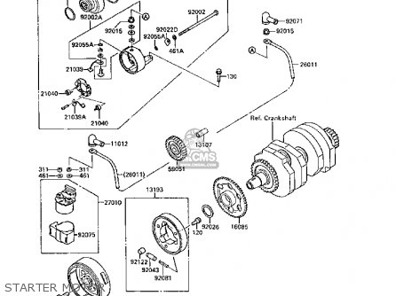 STARTER MOTOR - EX250F3 GPX250R 1989 EUROPE UK