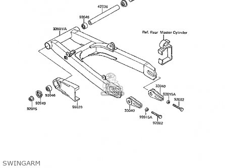 SWINGARM - EX250F3 GPX250R 1989 EUROPE UK