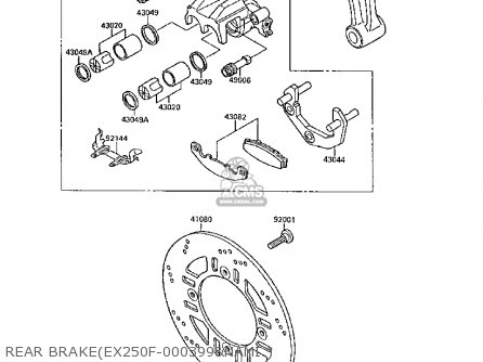REAR BRAKE(EX250F-000399&NAMI.) - EX250F3 GPX250R 1989 EUROPE UK