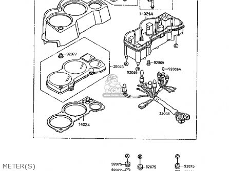 METER(S) - EX250F3 GPX250R 1989 EUROPE UK