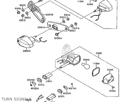 TURN SIGNALS - EX250F3 GPX250R 1989 EUROPE UK