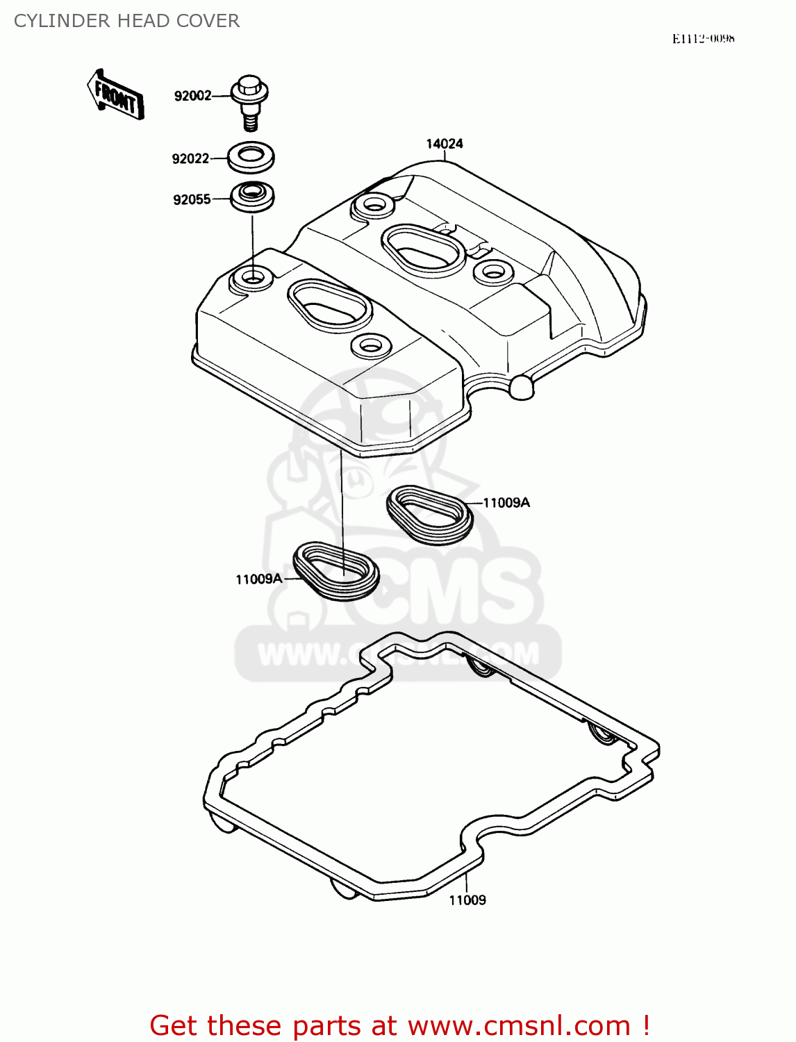 CYLINDER HEAD COVER EX250F3 NINJA 250R 1989 USA CALIFORNIA CANADA