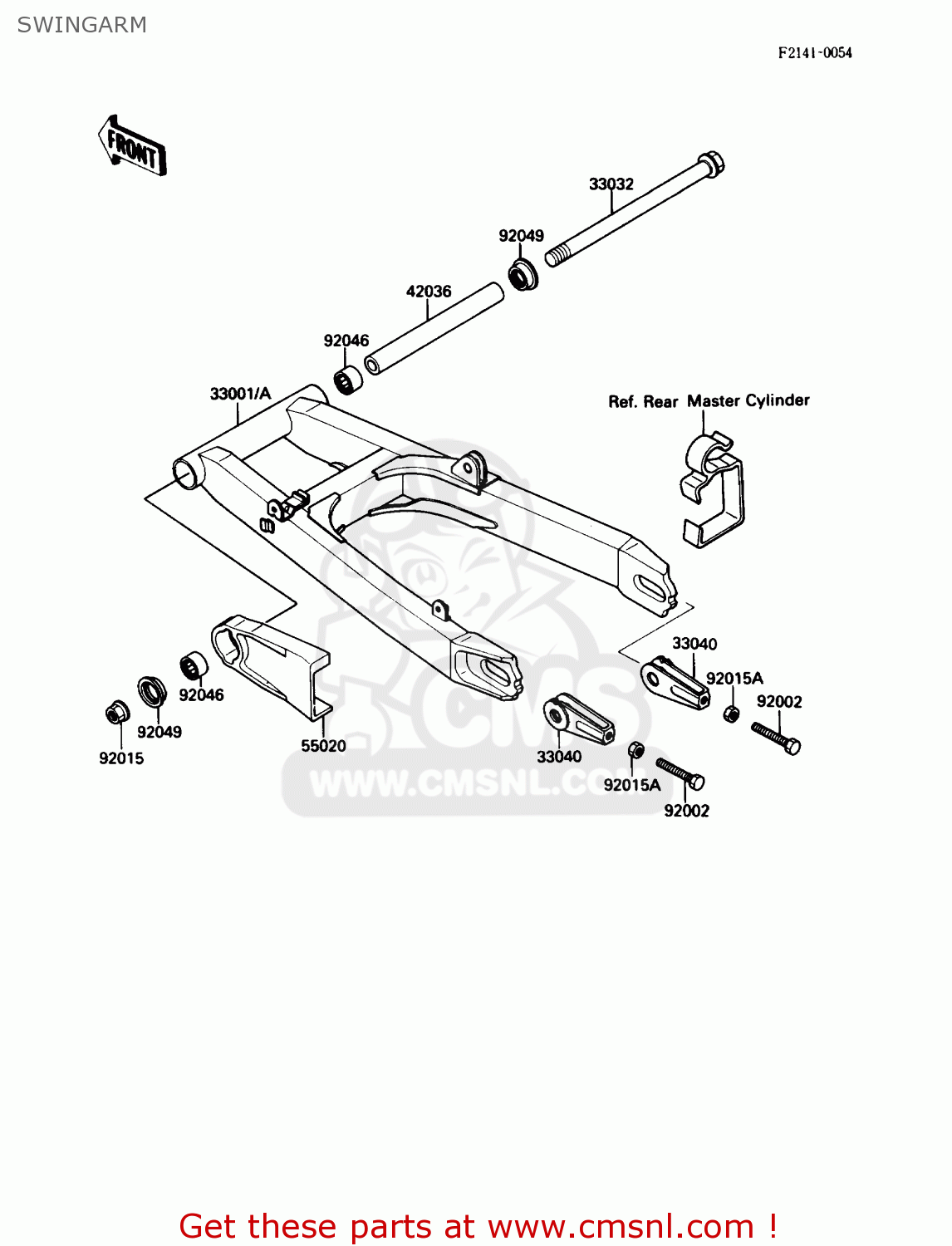 SWINGARM EX250F3 NINJA 250R 1989 USA CALIFORNIA CANADA