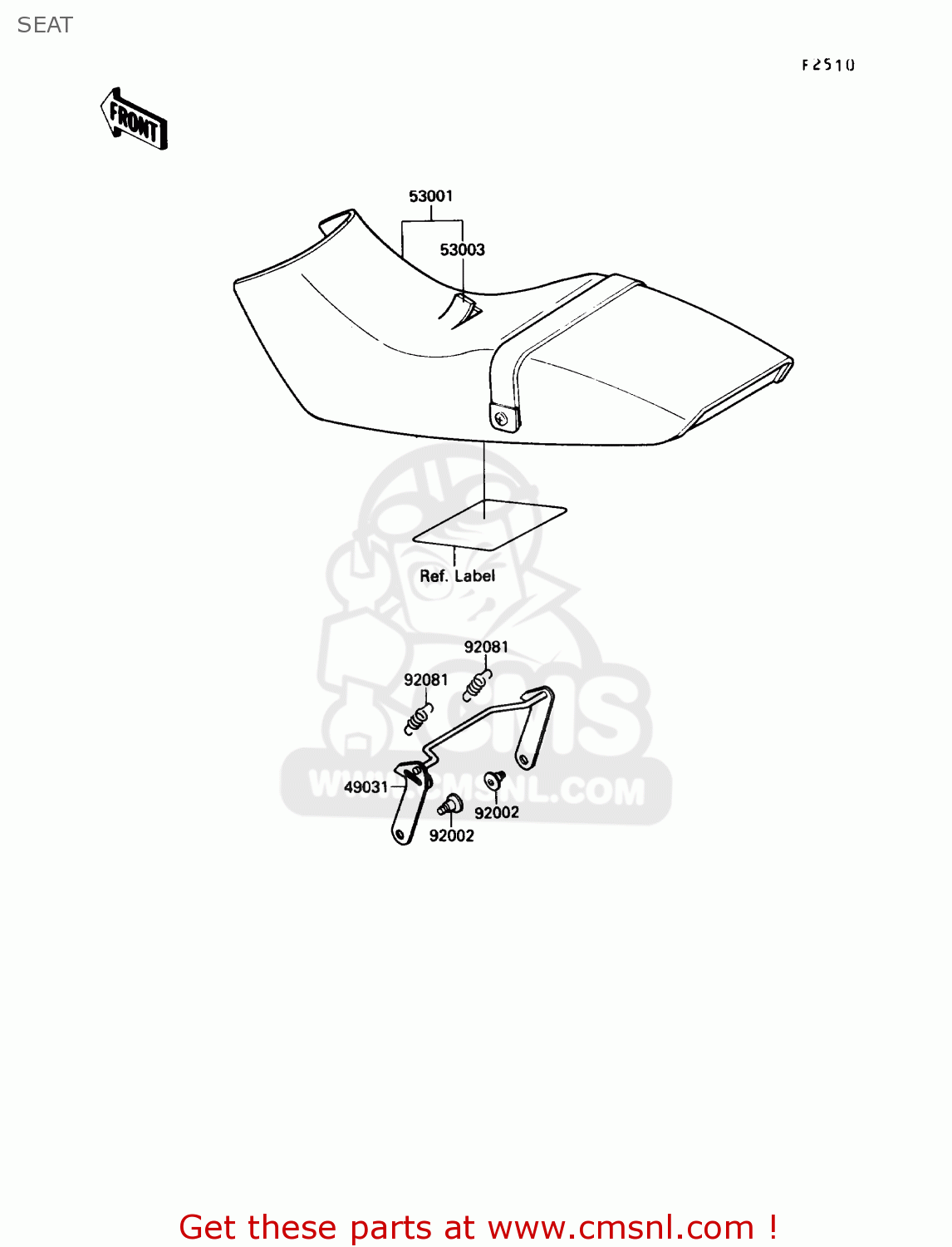 SEAT EX250F3 NINJA 250R 1989 USA CALIFORNIA CANADA