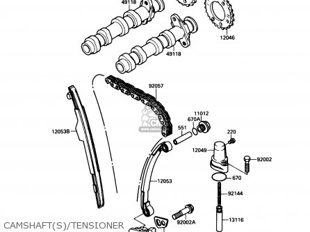 CAMSHAFT(S)/TENSIONER - EX250F3 NINJA 250R 1989 USA CALIFORNIA CANADA