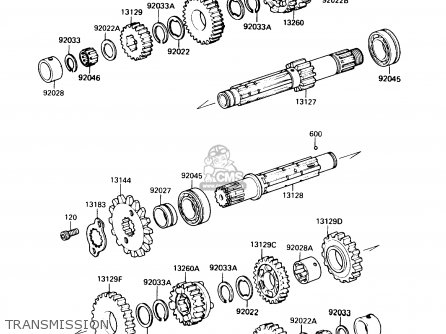 TRANSMISSION - EX250F3 NINJA 250R 1989 USA CALIFORNIA CANADA