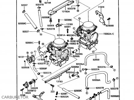 CARBURETOR - EX250F3 NINJA 250R 1989 USA CALIFORNIA CANADA