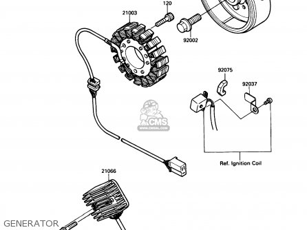 GENERATOR - EX250F3 NINJA 250R 1989 USA CALIFORNIA CANADA