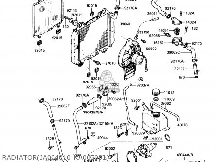 RADIATOR(JA004010-KA005001) - EX250F3 NINJA 250R 1989 USA CALIFORNIA CANADA