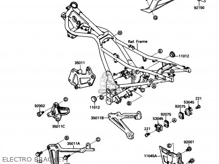 ELECTRO BRACKET - EX250F3 NINJA 250R 1989 USA CALIFORNIA CANADA