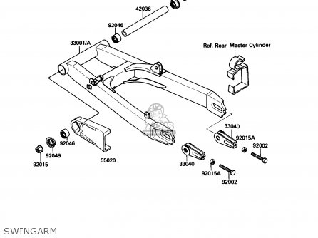 SWINGARM - EX250F3 NINJA 250R 1989 USA CALIFORNIA CANADA