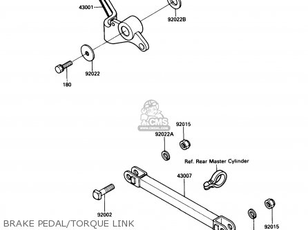 BRAKE PEDAL/TORQUE LINK - EX250F3 NINJA 250R 1989 USA CALIFORNIA CANADA