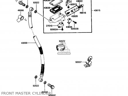 FRONT MASTER CYLINDER - EX250F3 NINJA 250R 1989 USA CALIFORNIA CANADA