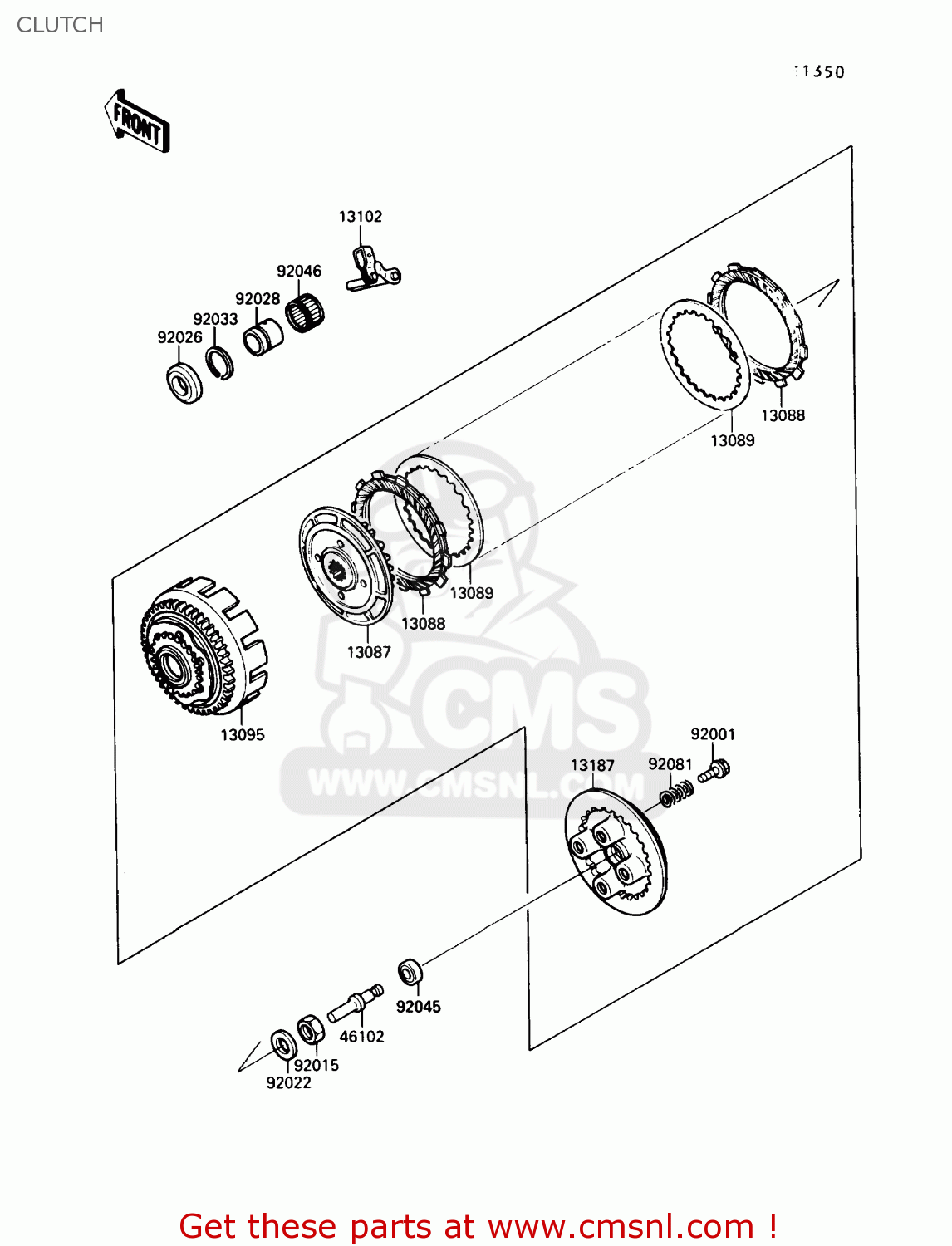 CLUTCH EX250F4 NINJA 250R 1990 USA CALIFORNIA CANADA