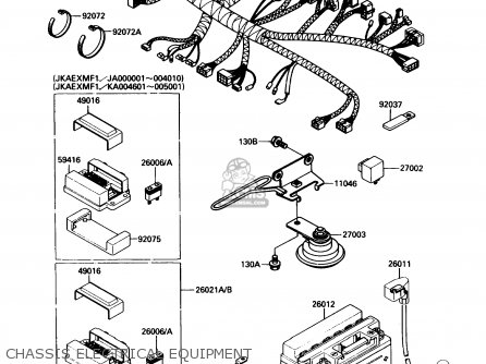 CHASSIS ELECTRICAL EQUIPMENT - EX250F4 NINJA 250R 1990 USA CALIFORNIA CANADA