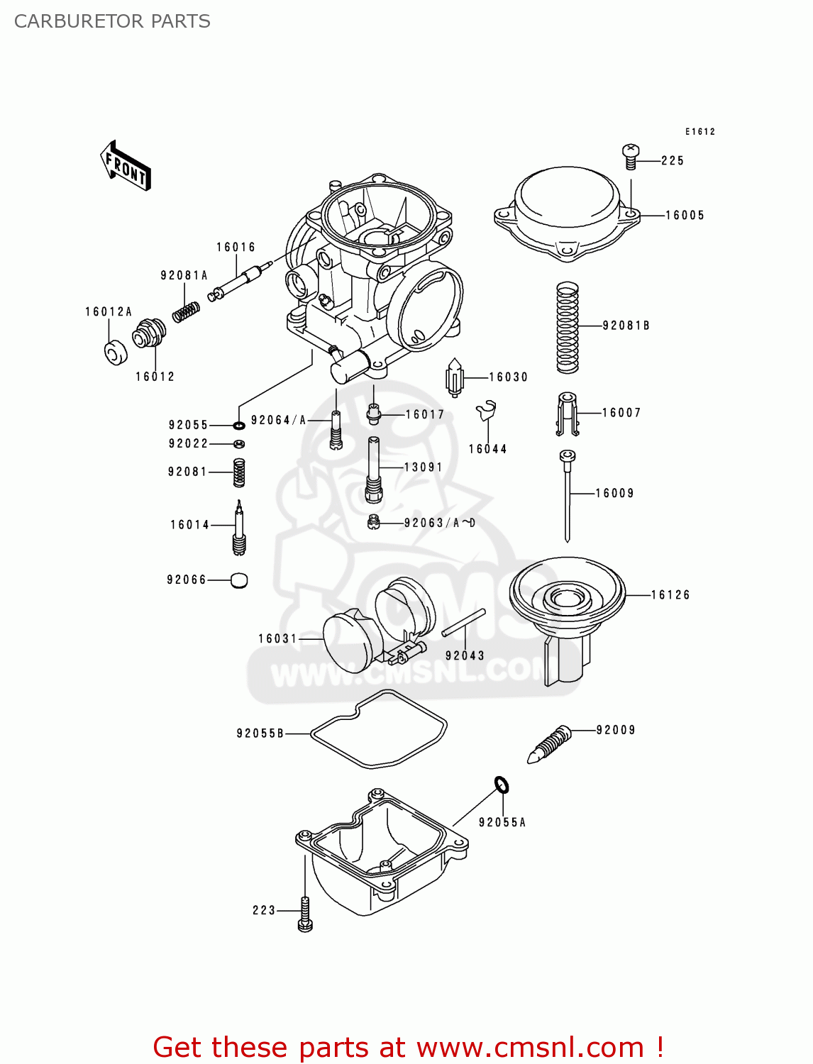 CARBURETOR PARTS EX250F4 NINJA 250R 2000 USA CALIFORNIA