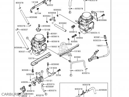 CARBURETOR - EX250F4 NINJA 250R 2000 USA CALIFORNIA