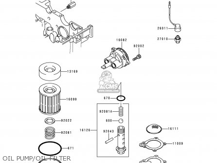OIL PUMP/OIL FILTER - EX250F4 NINJA 250R 2000 USA CALIFORNIA