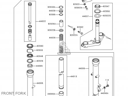 FRONT FORK - EX250F4 NINJA 250R 2000 USA CALIFORNIA