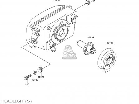 HEADLIGHT(S) - EX250F4 NINJA 250R 2000 USA CALIFORNIA