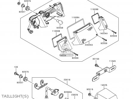 TAILLIGHT(S) - EX250F4 NINJA 250R 2000 USA CALIFORNIA
