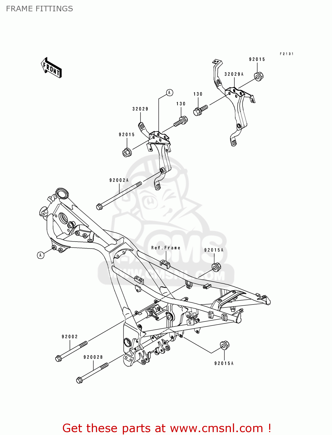FRAME FITTINGS EX250F6 GPX250R 1992 EUROPE