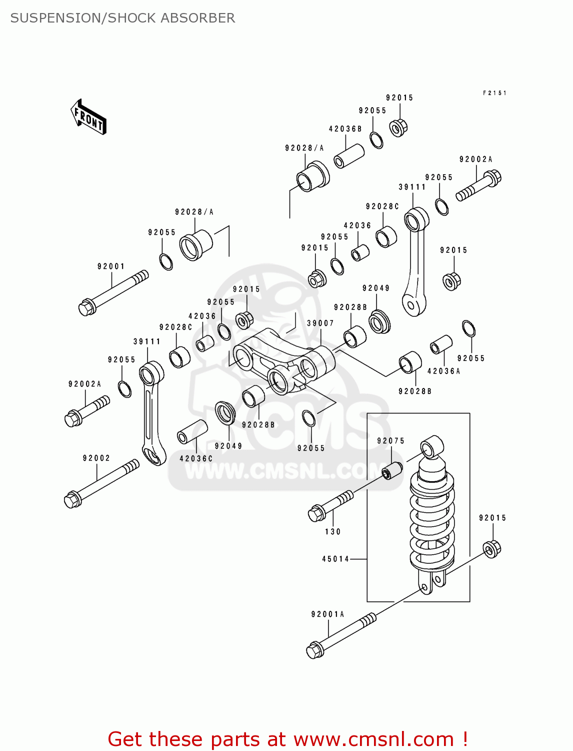 SUSPENSION/SHOCK ABSORBER EX250F6 GPX250R 1992 EUROPE