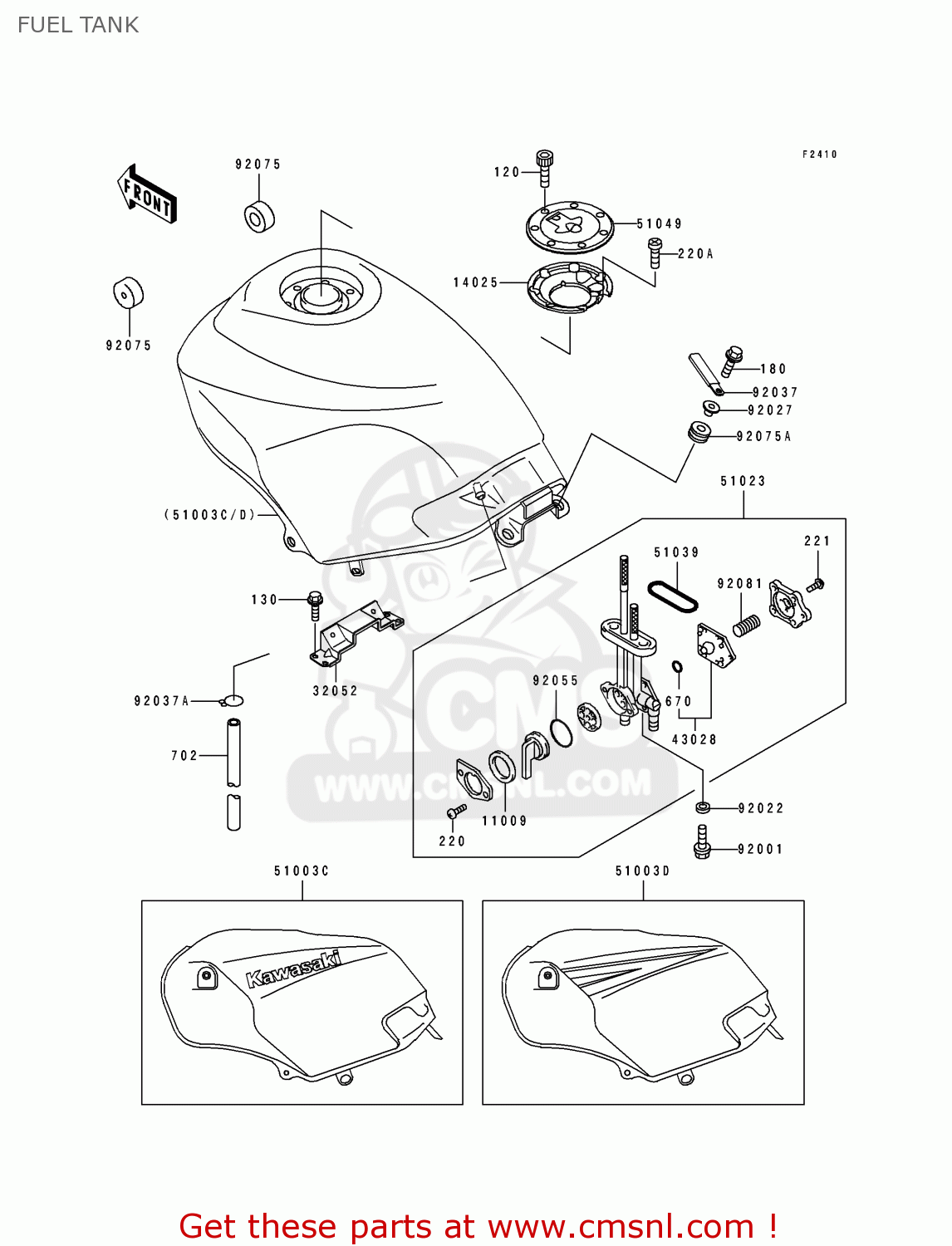 FUEL TANK EX250F6 GPX250R 1992 EUROPE