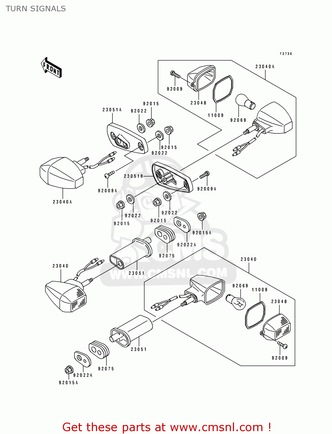 TURN SIGNALS EX250F6 GPX250R 1992 EUROPE