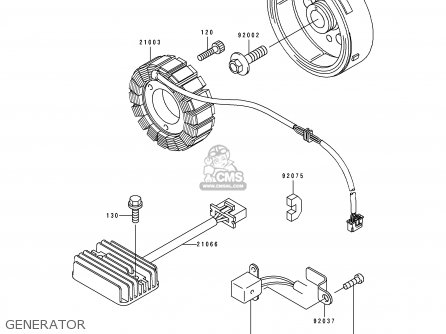 GENERATOR - EX250F6 GPX250R 1992 EUROPE