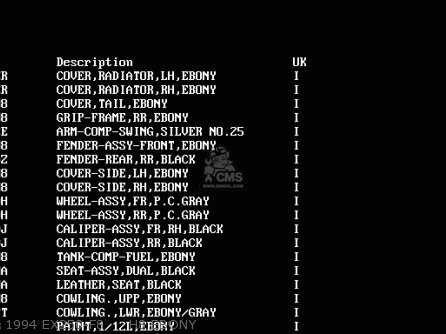 1994 EX250-F8     H8 EBONY - EX250F6 GPX250R 1992 EUROPE