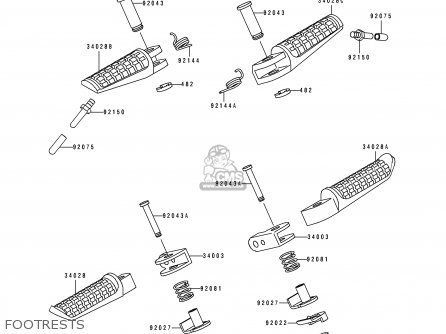 FOOTRESTS - EX250F6 GPX250R 1992 EUROPE