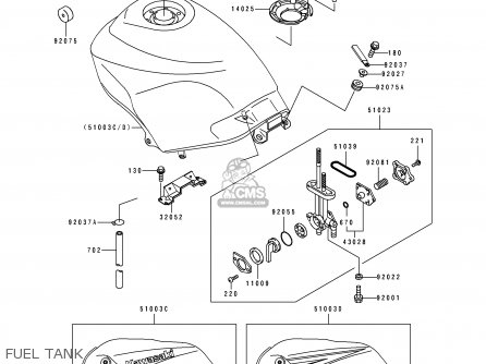 FUEL TANK - EX250F6 GPX250R 1992 EUROPE