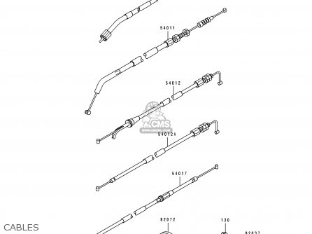 CABLES - EX250F6 GPX250R 1992 EUROPE