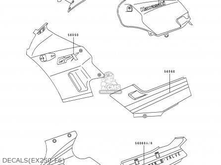 DECALS(EX250-F6) - EX250F6 GPX250R 1992 EUROPE