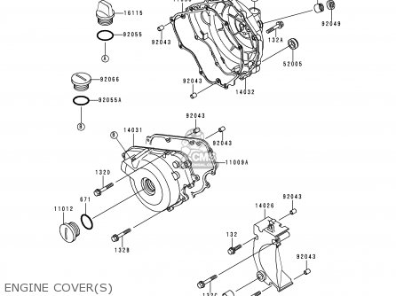 ENGINE COVER(S) - EX250F6 NINJA 250R 1992 USA CALIFORNIA CANADA