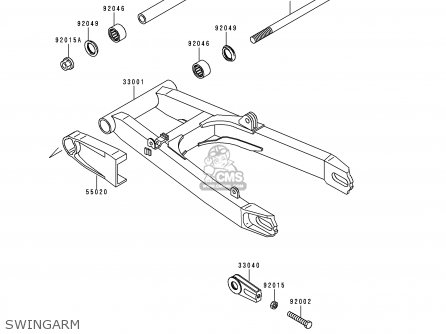 SWINGARM - EX250F6 NINJA 250R 1992 USA CALIFORNIA CANADA