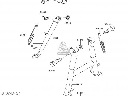 STAND(S) - EX250F6 NINJA 250R 1992 USA CALIFORNIA CANADA
