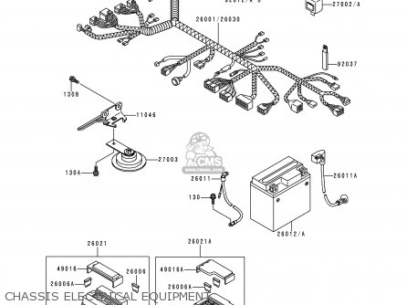 CHASSIS ELECTRICAL EQUIPMENT - EX250F6 NINJA 250R 1992 USA CALIFORNIA CANADA