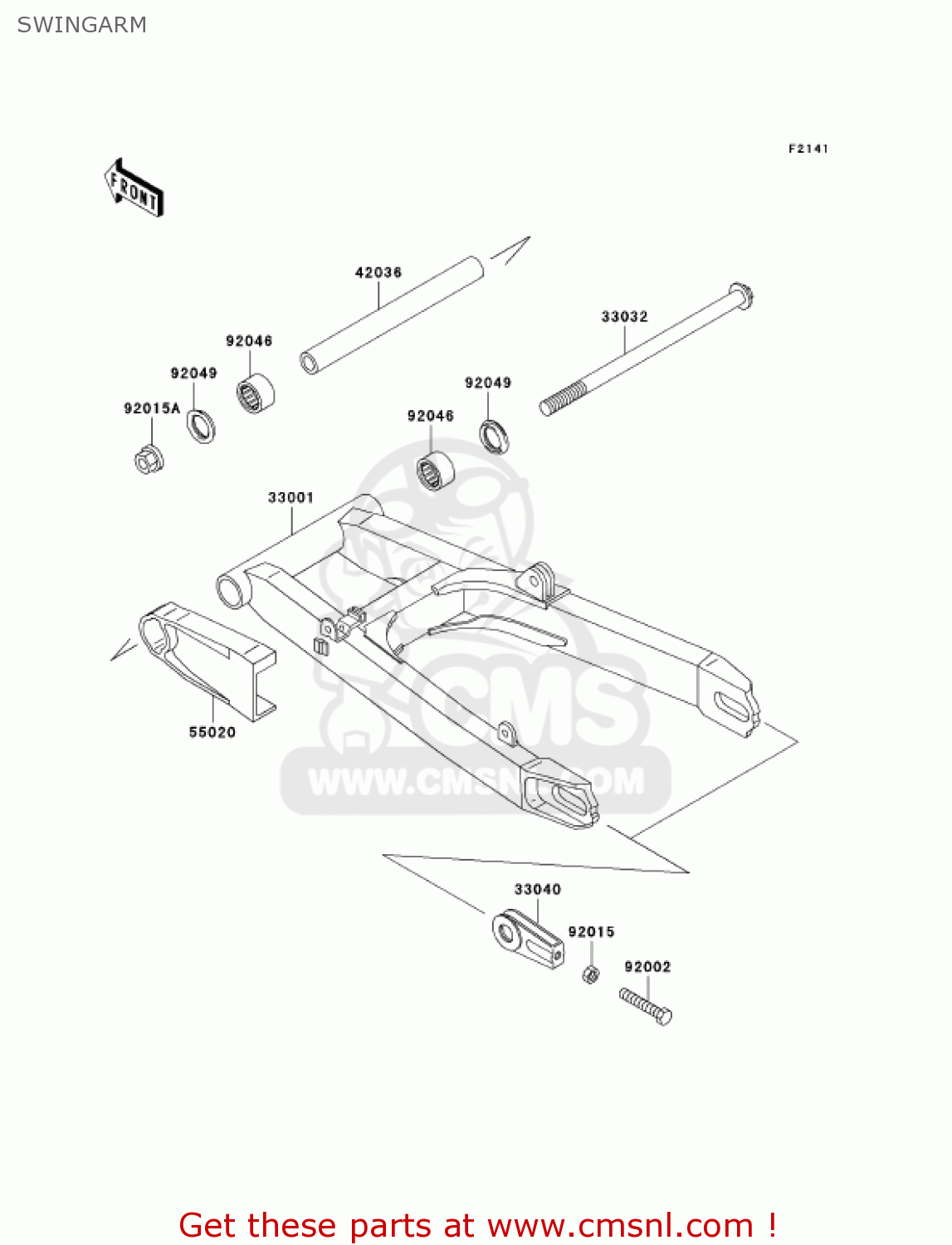 SWINGARM EX250F6F NINJA 250R 2006 USA CALIFORNIA