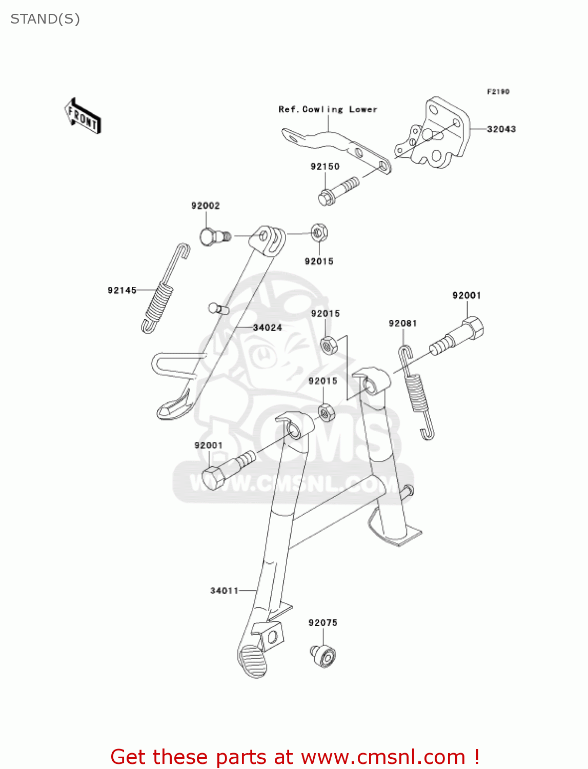 STAND(S) EX250F6F NINJA 250R 2006 USA CALIFORNIA
