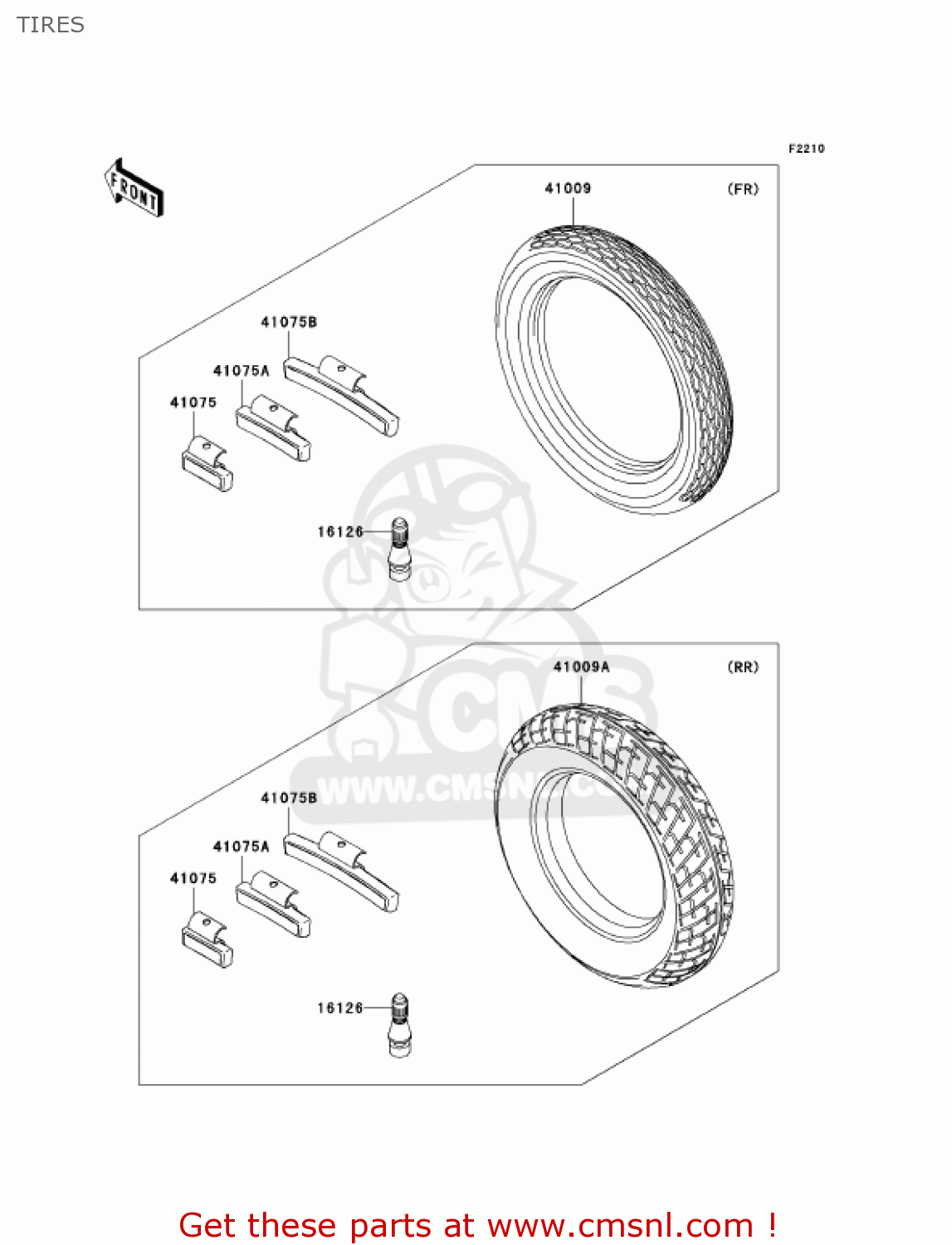 TIRES EX250F6F NINJA 250R 2006 USA CALIFORNIA