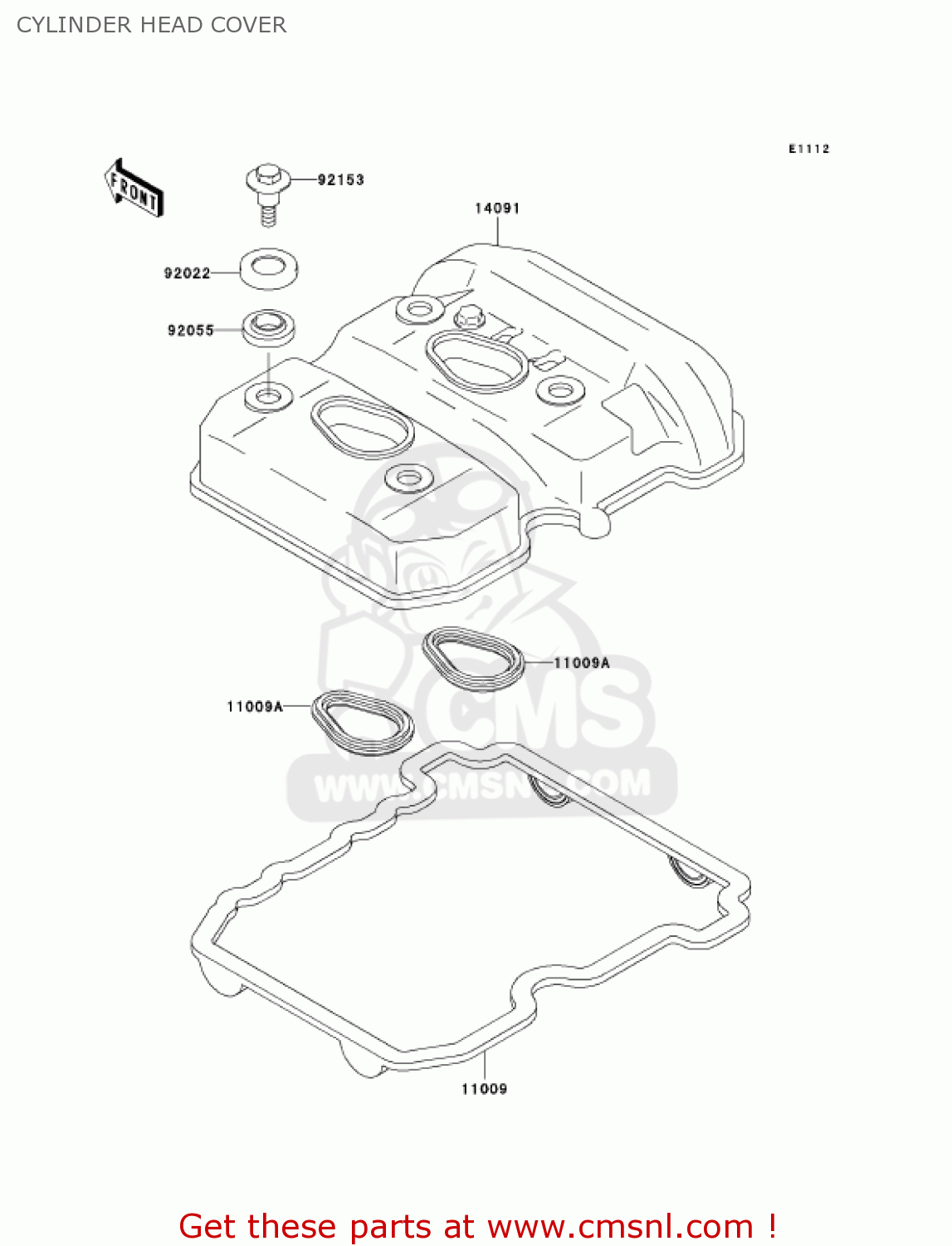 CYLINDER HEAD COVER EX250F6F NINJA 250R 2006 USA CALIFORNIA