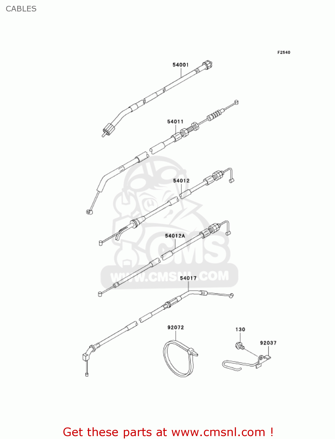 CABLES EX250F6F NINJA 250R 2006 USA CALIFORNIA