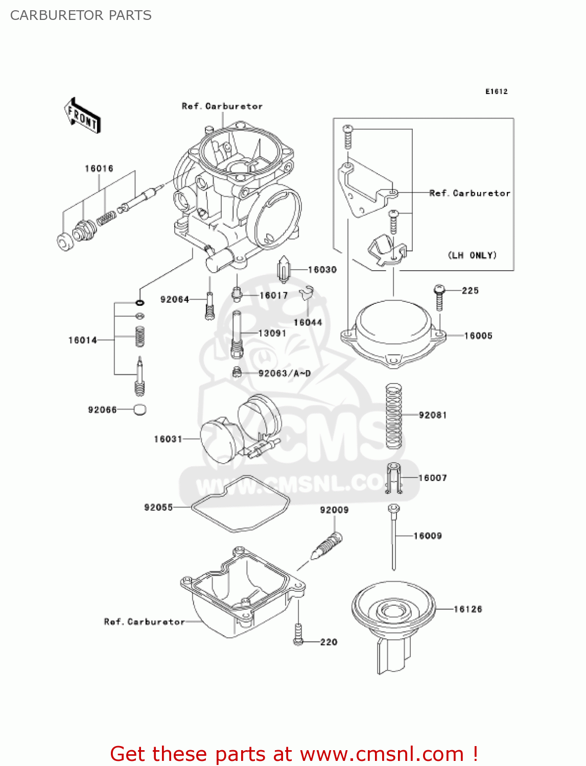CARBURETOR PARTS EX250F6F NINJA 250R 2006 USA CALIFORNIA