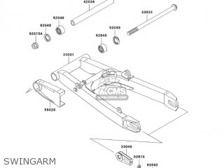 SWINGARM - EX250F6F NINJA 250R 2006 USA CALIFORNIA